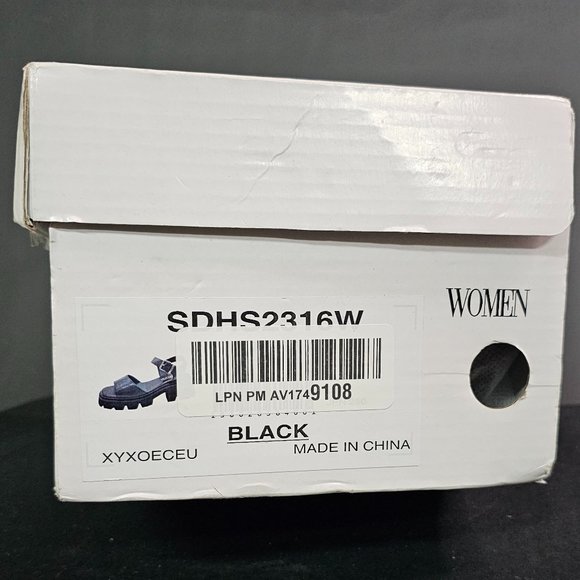 Dream Pairs Lug Sole Low Platform Chunky Block Heel Sq. Toe Ankle Strap Sandal 8 - Picture 3 of 12